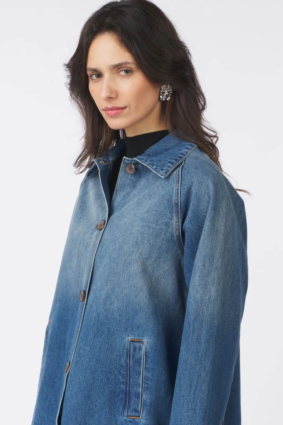 AWARE Jeansjas Sophie Long Denim Coat