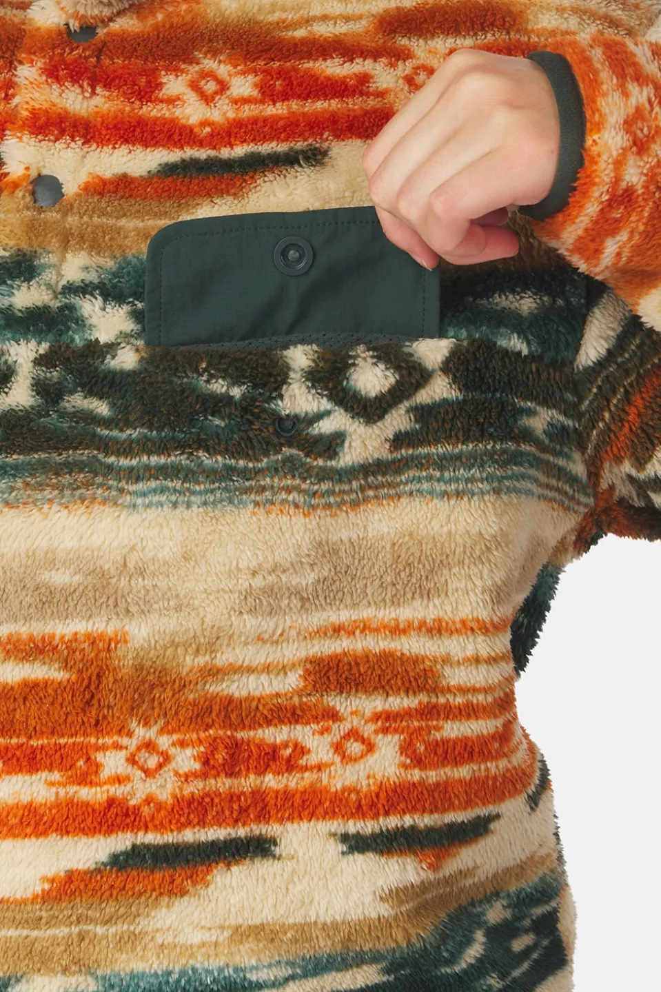 Ayacucho Fleece Leiria Printed Snap Pullover W