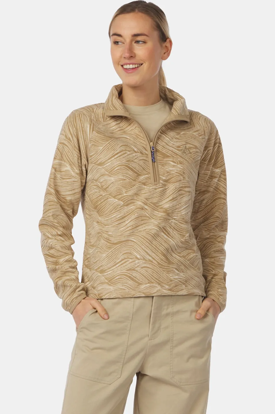 Ayacucho Fleece Wave Printed 1/2 Zip Fleece W
