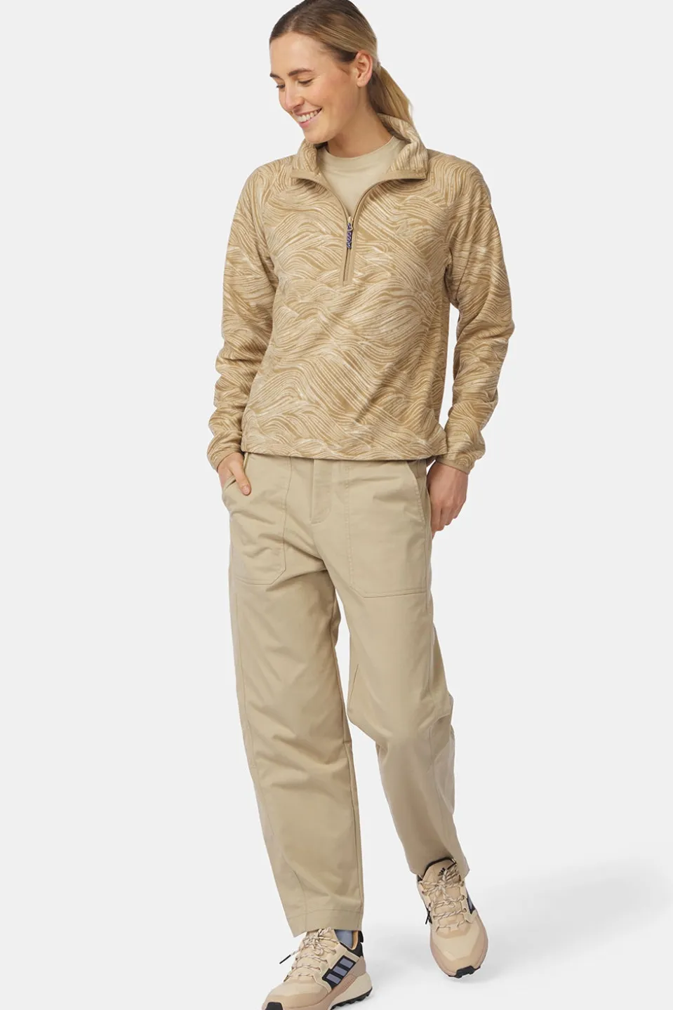 Ayacucho Fleece Wave Printed 1/2 Zip Fleece W