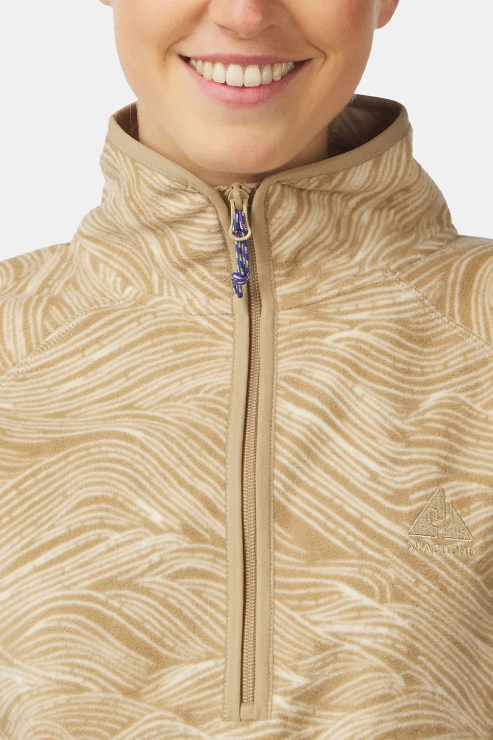 Ayacucho Fleece Wave Printed 1/2 Zip Fleece W