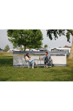 Bo-Camp Voortent Windscherm - Dennis - Met raam - 3-Vaks - 5x1,4 Meter