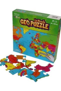 GEOTOYS GeoPuzzle Monde 68 pièces (FR) 660 x 318 mm
