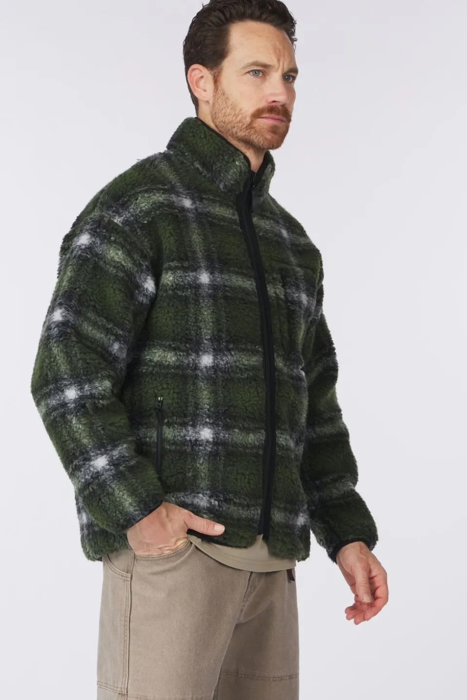 Gramicci Fleece Shadow Plaid Sherpa
