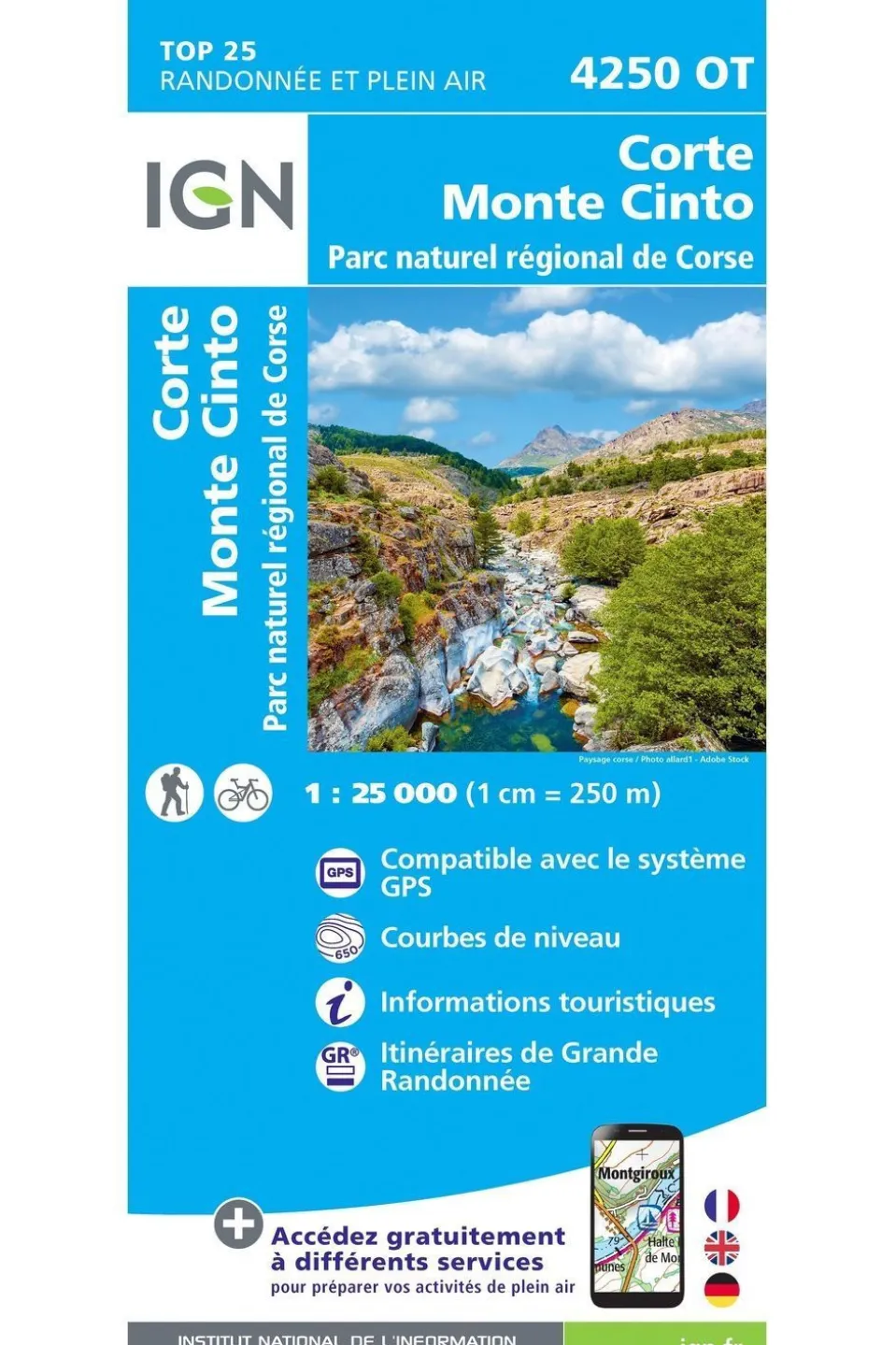 IGN Corte / Monte Cinto / PNR de Corse gps