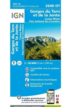 IGN Gorges du Tarn et de la Jonte / Causse Méjan PNR gps