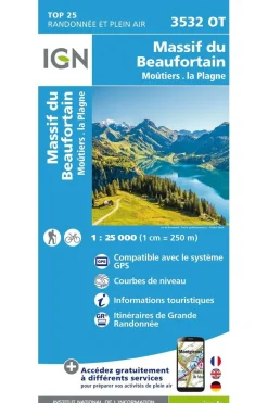 IGN Massif du Beaufortain / Moûtiers / La Plagne gps