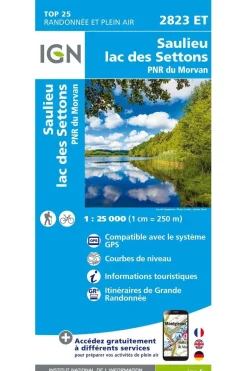 IGN Saulieu / Lac des Settons / PNR du Morvan gps