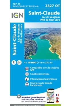 IGN St-Claude / Lac de Vouglans / PNR du Haut Jura gps