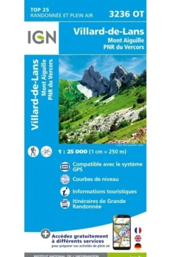 IGN Villard-de-Lans / Mont Aiguille / PNR du Vercors gps