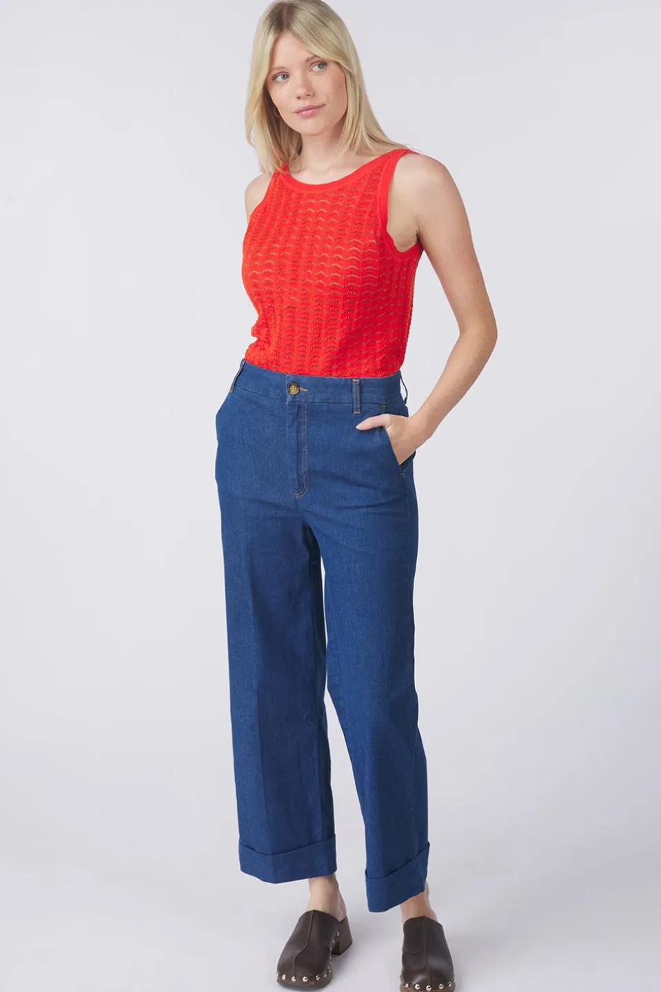 King Louie Jeans Lisa Culotte Chambray