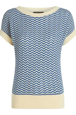 King Louie Trui Boatneck Top Tide