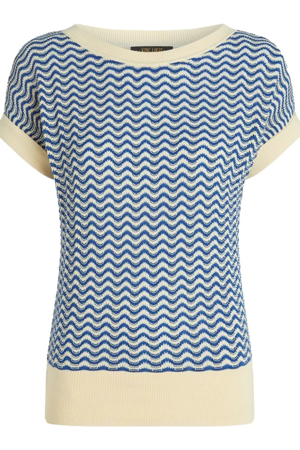 King Louie Trui Boatneck Top Tide
