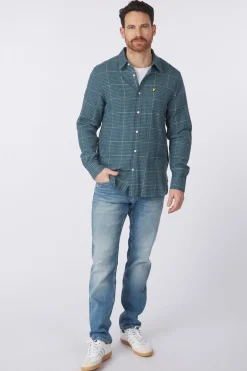 Lyle & Scott Hemd Houndstooth Check Flannel Vintage