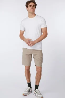 No Excess Short Shorts With Linen Garment Dyed