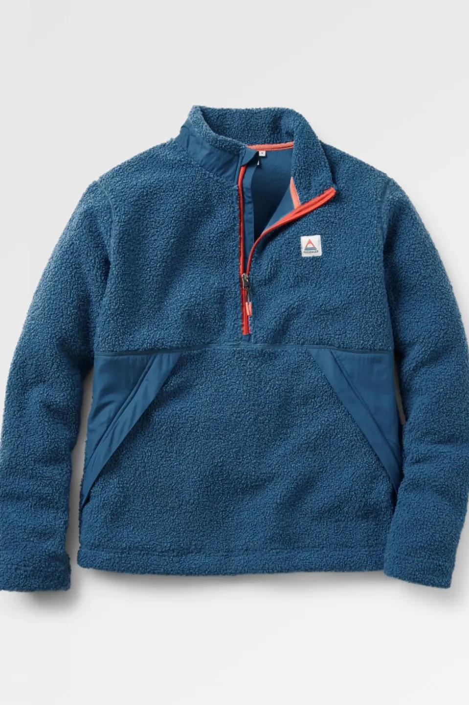 Passenger Clothing ltd Fleece Mens Muse Polar Lined Sherpa 1/4 Zip
