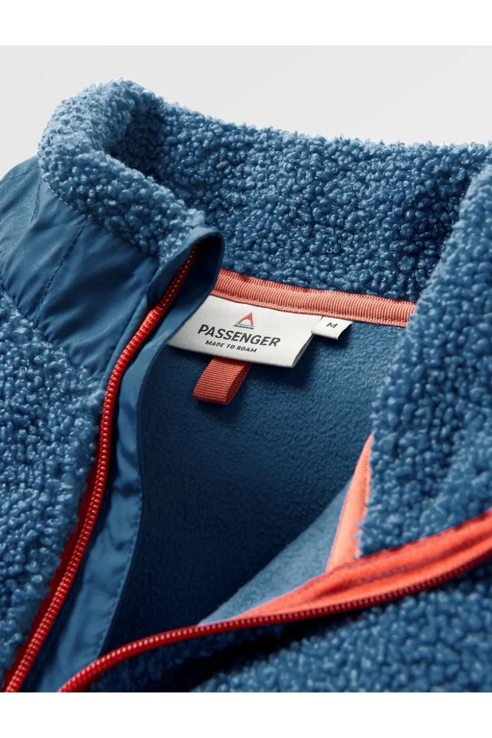 Passenger Clothing ltd Fleece Mens Muse Polar Lined Sherpa 1/4 Zip