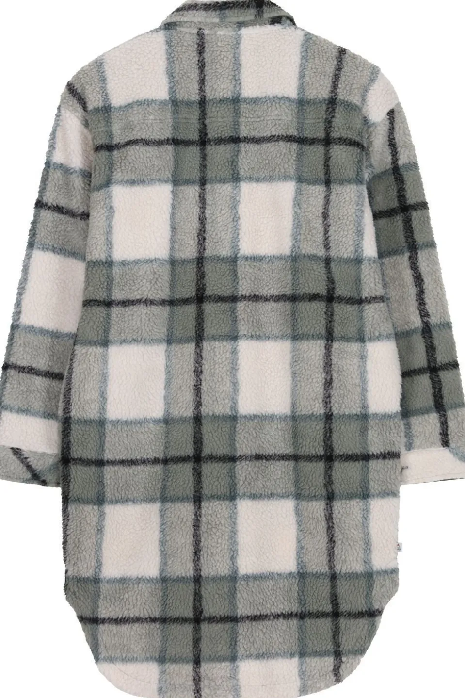 Passenger Clothing ltd Fleece Cloudy Recycled Sherpa Longline Fleece Shirt
