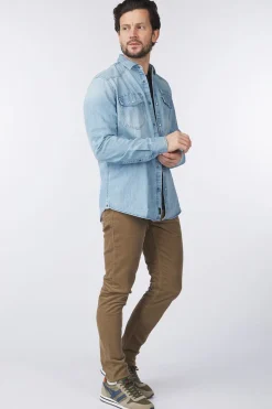 PME Legend Hemd Bleach Indigo Denim