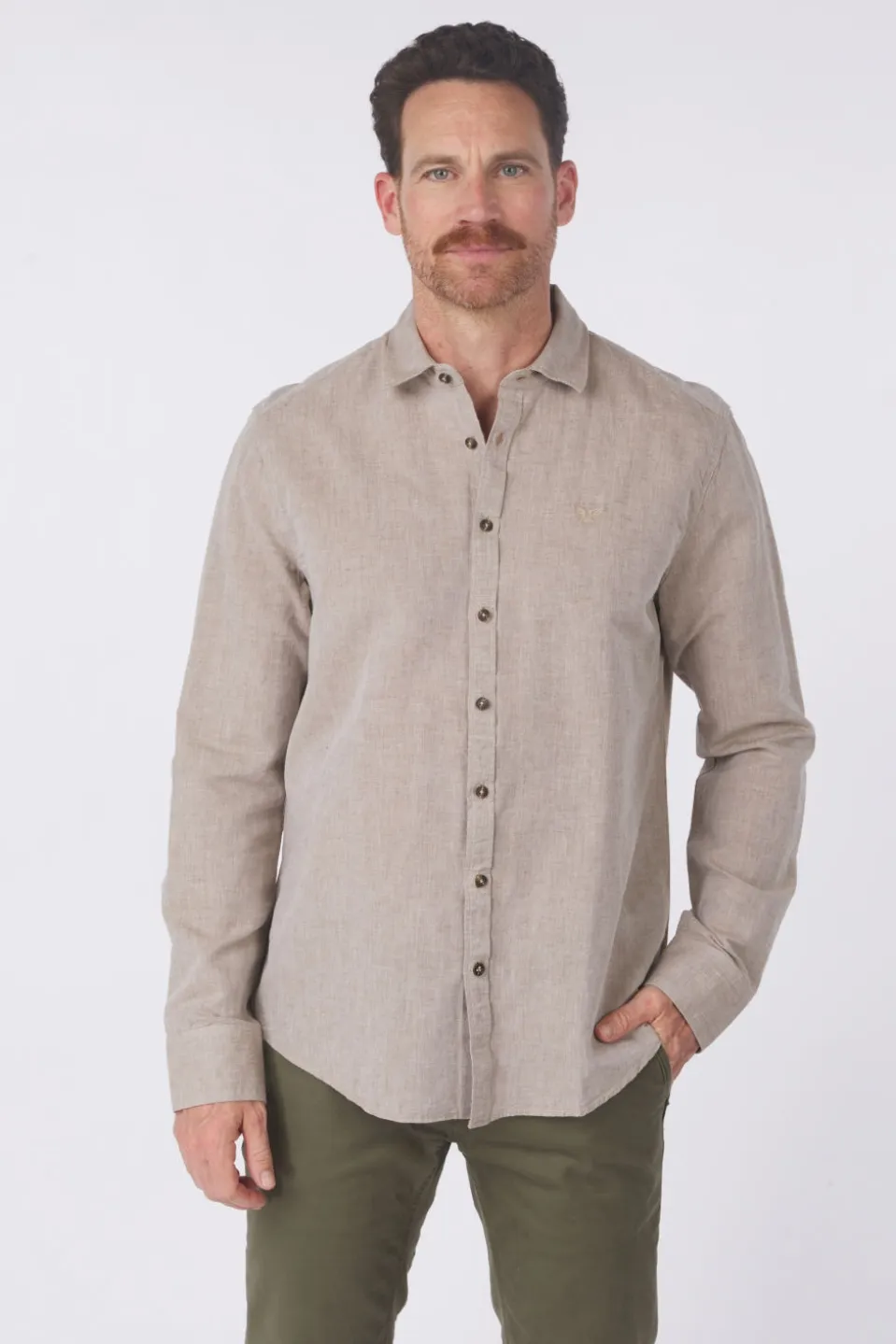 PME Legend Hemd Cotton Linen 2 Tone