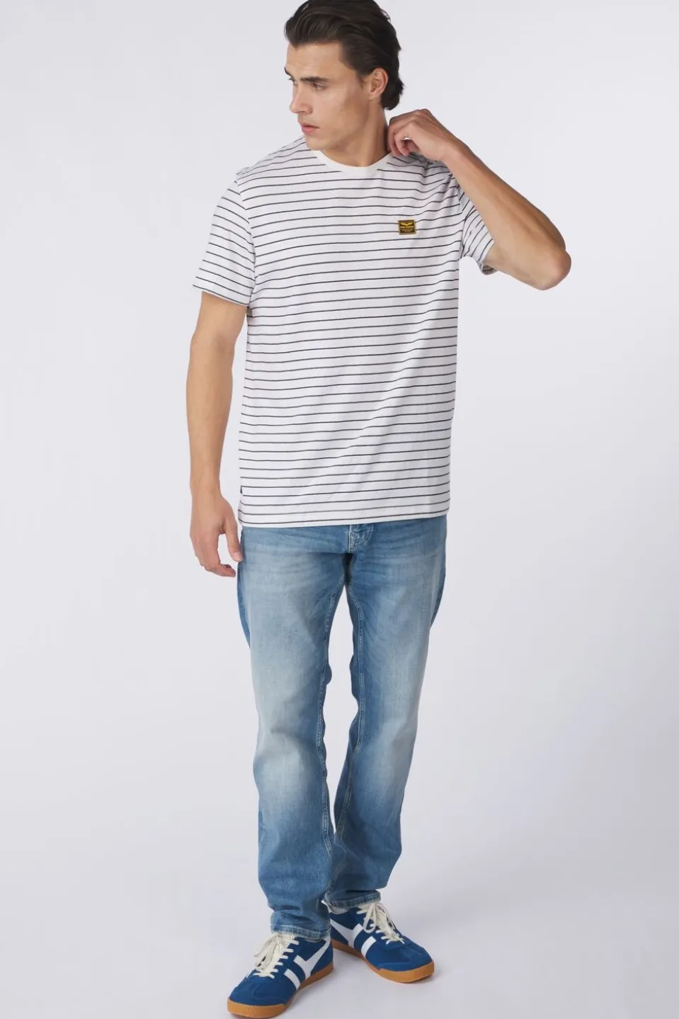 PME Legend T-Shirt Yd Melange Striped