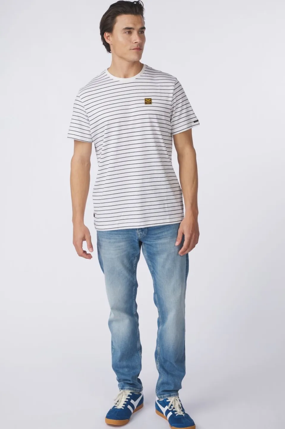 PME Legend T-Shirt Yd Melange Striped