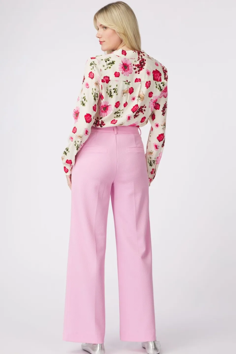 Pom Amsterdam Broek Wide Leg Rose Pink