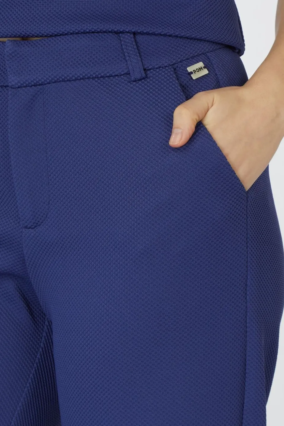 Pom Amsterdam Broek Wide Leg Sapphire Blue