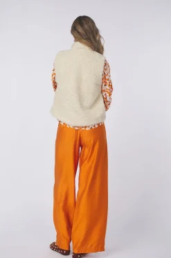 Pom Amsterdam Gilet Teddy Love Ecru