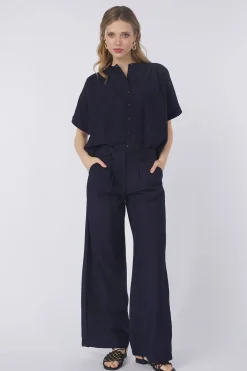Pom Amsterdam Hemd Deep Dark Blue