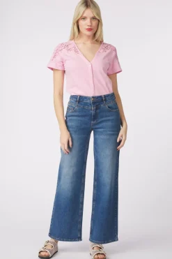 Pom Amsterdam Jeans Wide Leg Vintage Blue