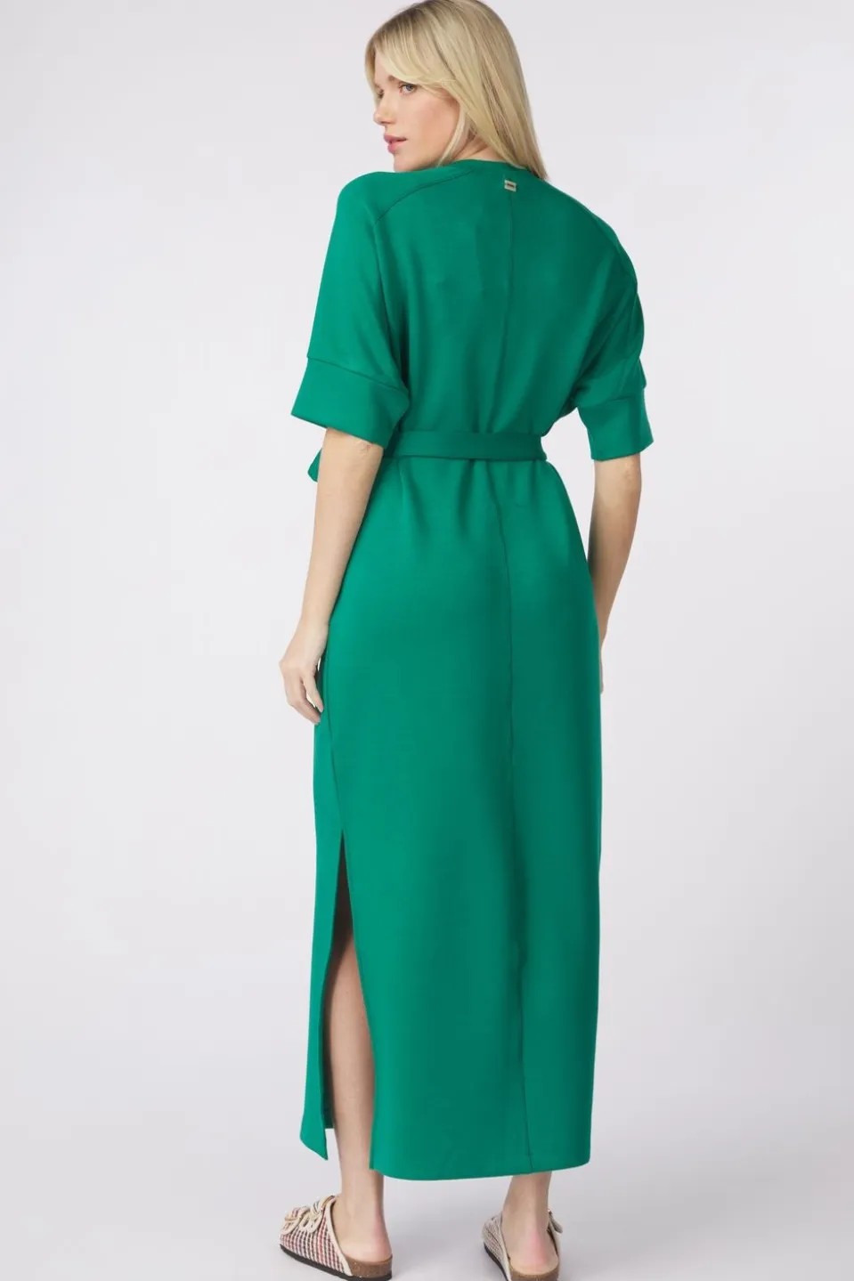 Pom Amsterdam Jurk Nora Meadow Green
