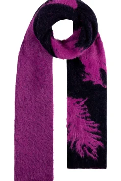 Pom Amsterdam Sjaal Feathers Midnight Blue