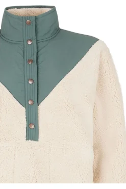 Protest Fleece Cyber Outdoor 1/4 Button Top
