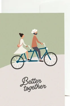 Roadtyping Wenskaart Better Together Tandem