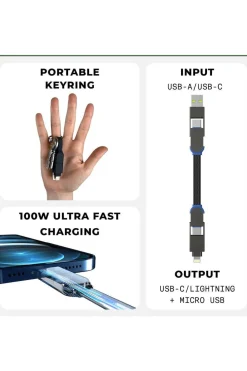 Rolling Square Oplader Acc Incharge X Keyring Cable
