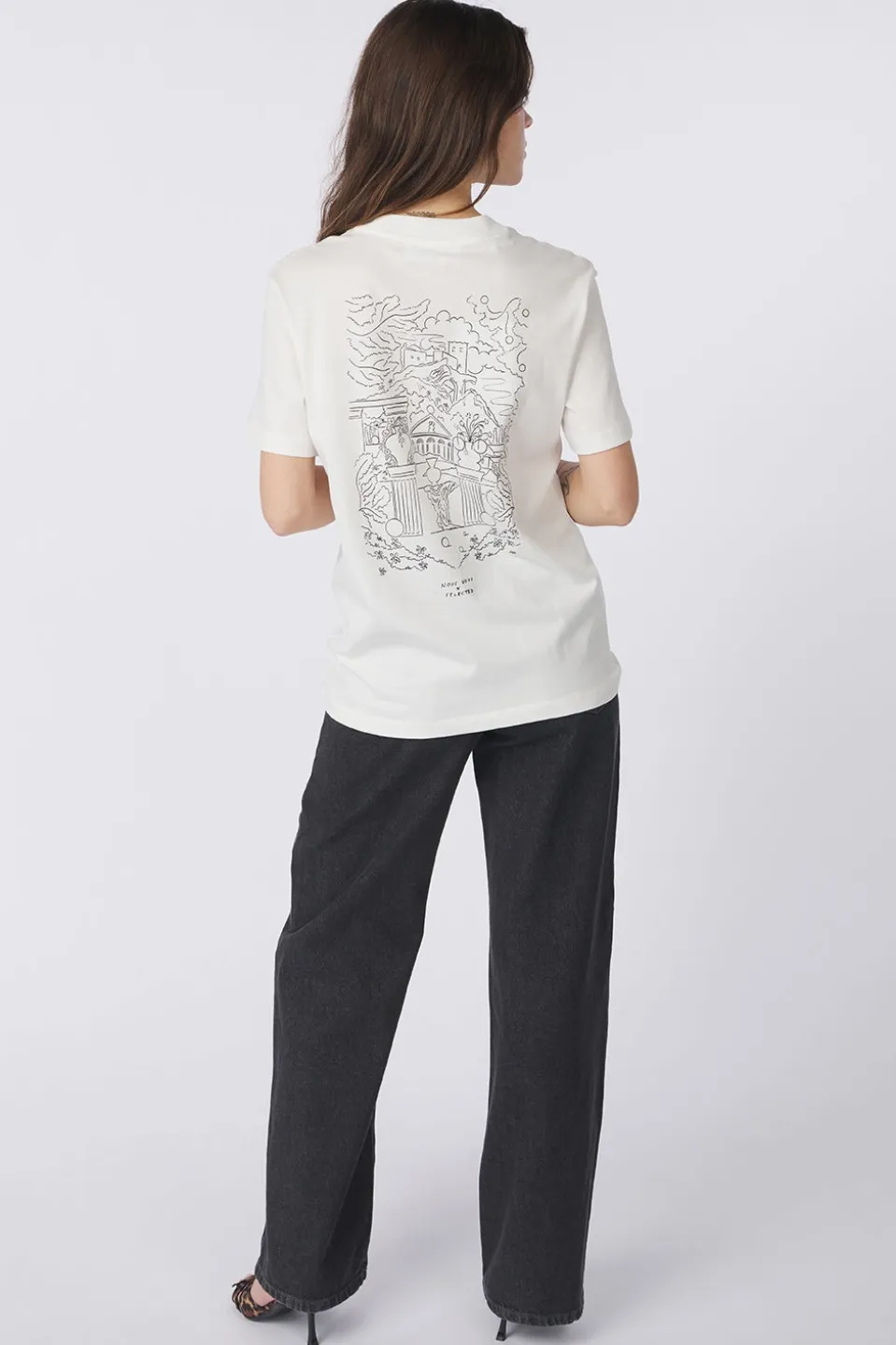 Selected T-Shirt Relax Colwoman Printed Snow