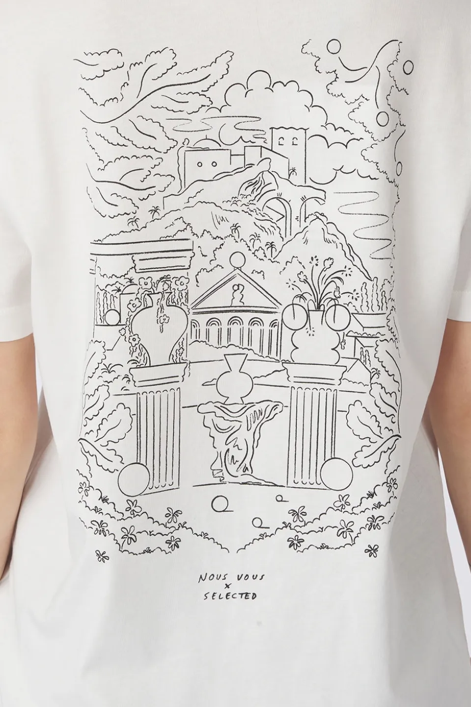Selected T-Shirt Relax Colwoman Printed Snow