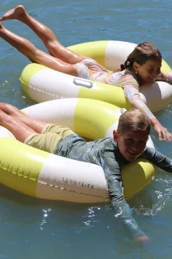 Sunnylife Speelgoed Slim Tube Pool Ring Tides Out Citrus Stripe