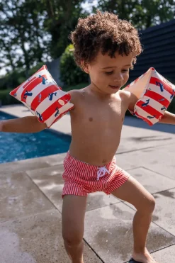 Swim Essentials Zwemarmbandjes -  Red-White Whale - Inflatable Swimming Armbands 2-6