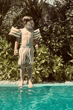 Swim Essentials Zwemarmbandjes -  Yellow Striped - Inflatable Swimming Armbands 0-2