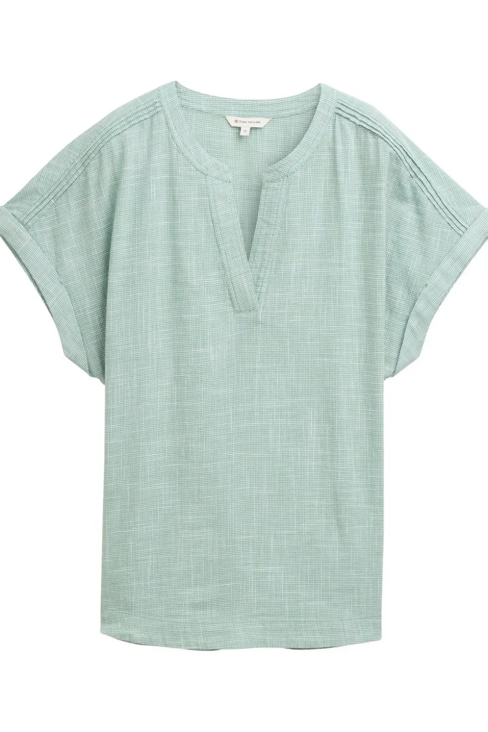 Tom Tailor Blouse Blouse Short Sleeve With Slub Structure