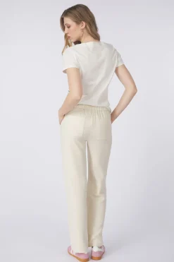 Tom Tailor Broek Straight Leg Seersucker Pants