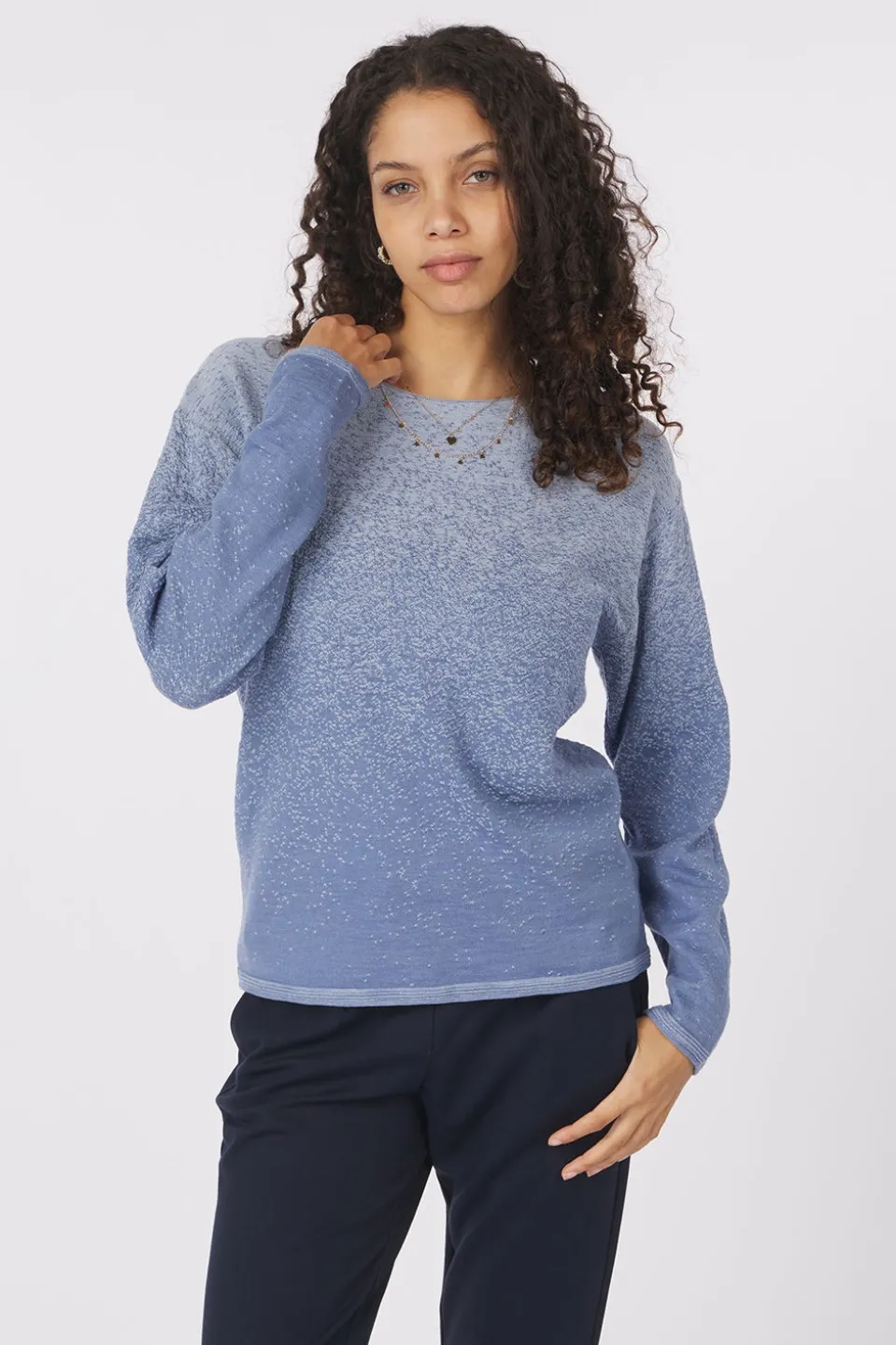 Tom Tailor Trui Knit Degrade Boatneck