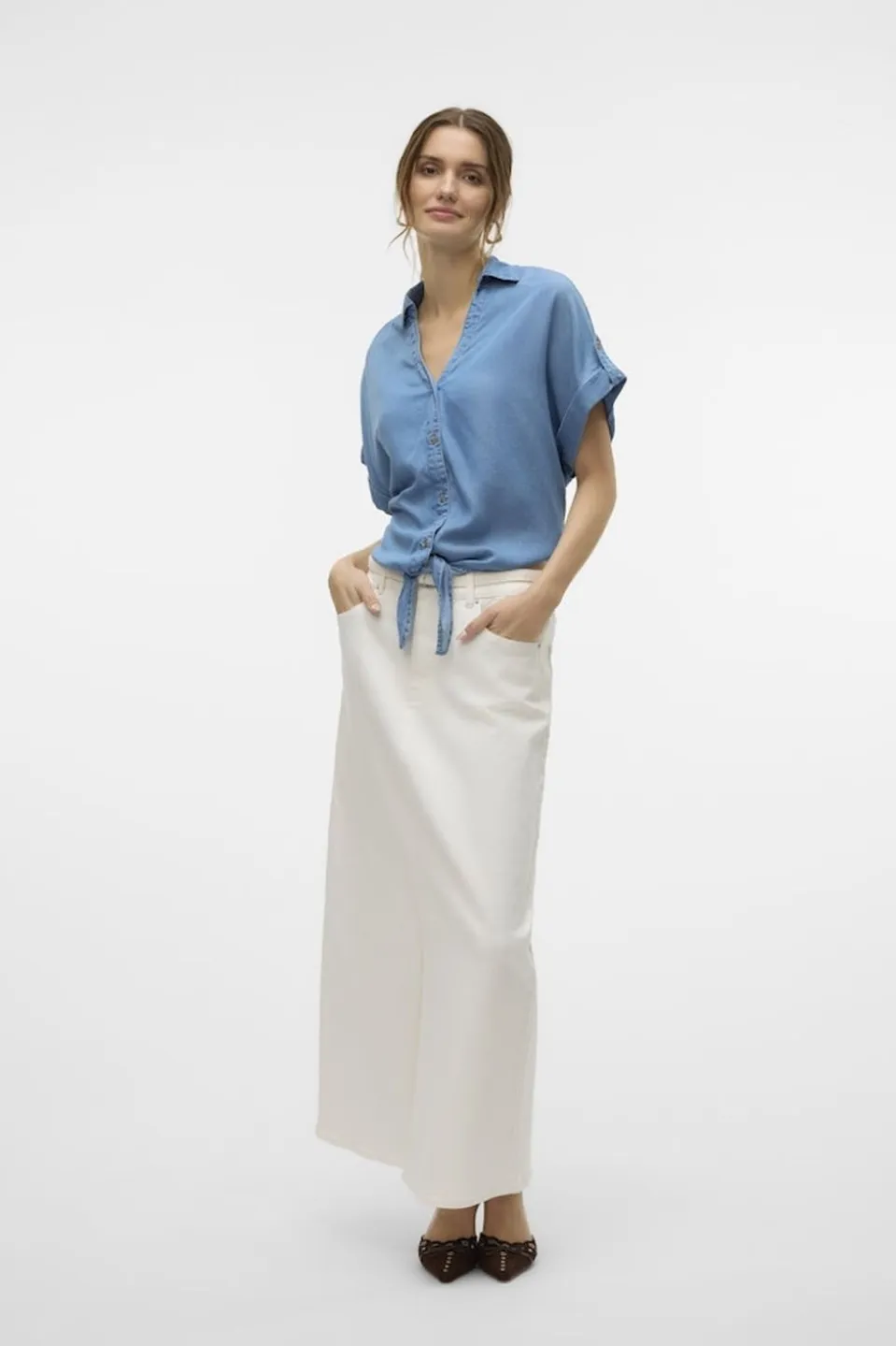 Vero Moda Blouse Fleur Bow met TENCEL™ vezels