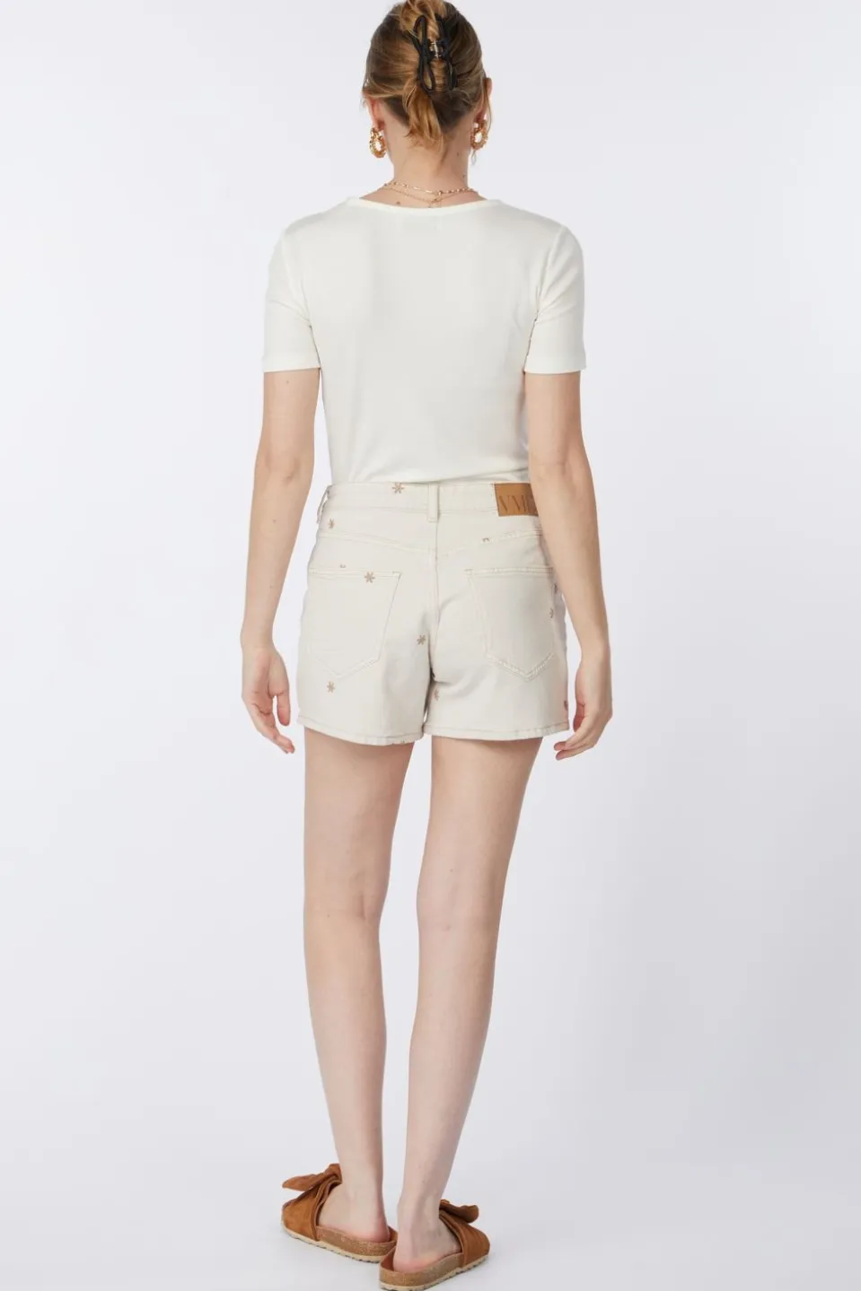 Vero Moda Short Te Mr Ecru Flowers