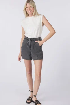 Vila Short Kiki Belt Denim