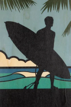 Woodhi Wenskaart Postcard Surfer