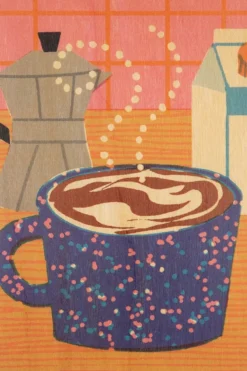 Woodhi Wenskaart Postcard Cappuccino