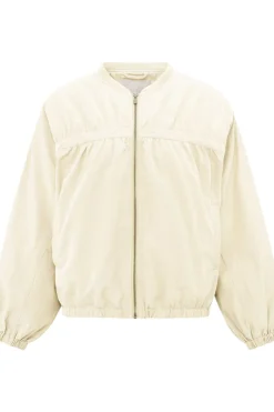 Yaya Blazer Nylon Cropped Bomber Jacket With Taping Detail